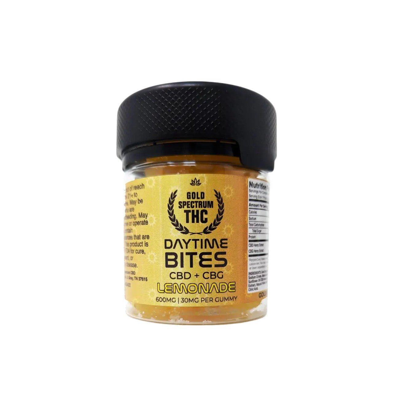 Gold Spectrum CBG+CBD 600mg Daytime Bites Gummies - Sinz's HempGold Spectrum
